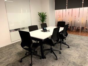 meeting room with square table